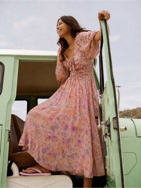 Spell Hibiscus Lane Floral Midi Dress